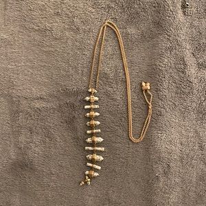 Kendra Scott rose gold marble ladder necklace fully adjustable